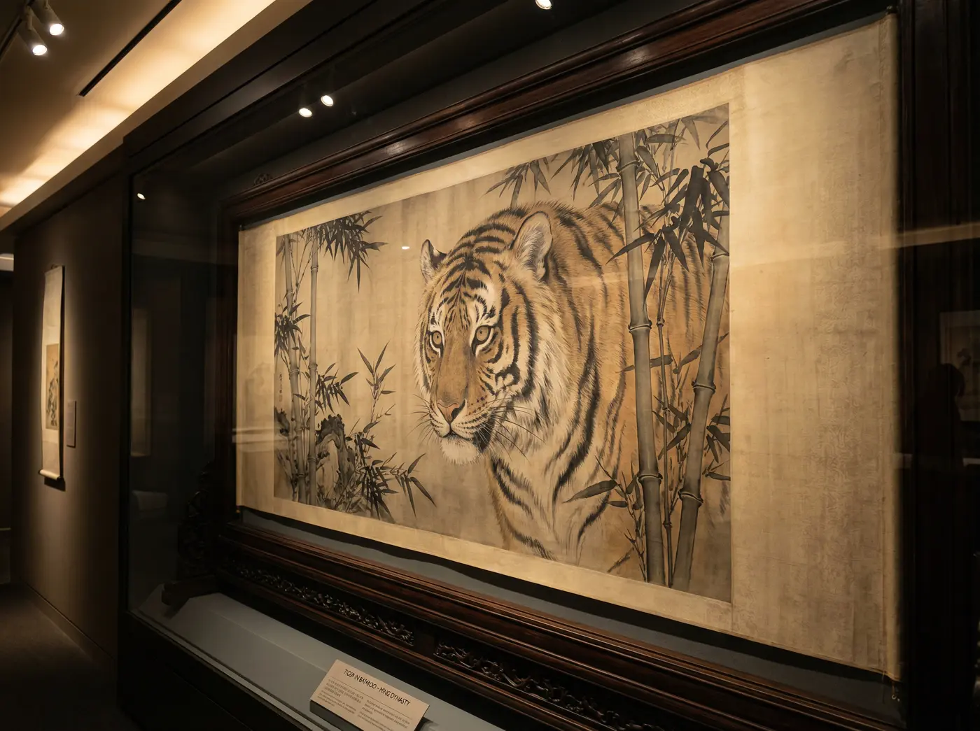 水墨虎画 - 四虎 | 工笔虎画鉴赏